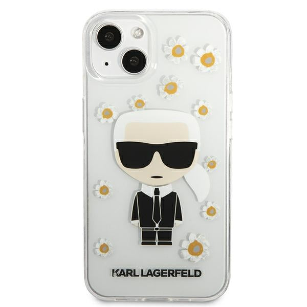 Karl Lagerfeld Flower Ikonik Karl Case for iPhone 13 mini - Transparent