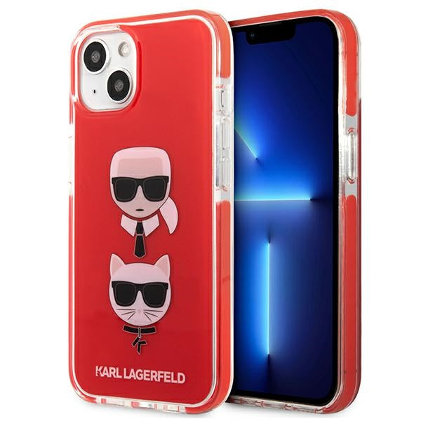 Karl Lagerfeld Karl&amp;Choupette Head Case for iPhone 13 mini - Red