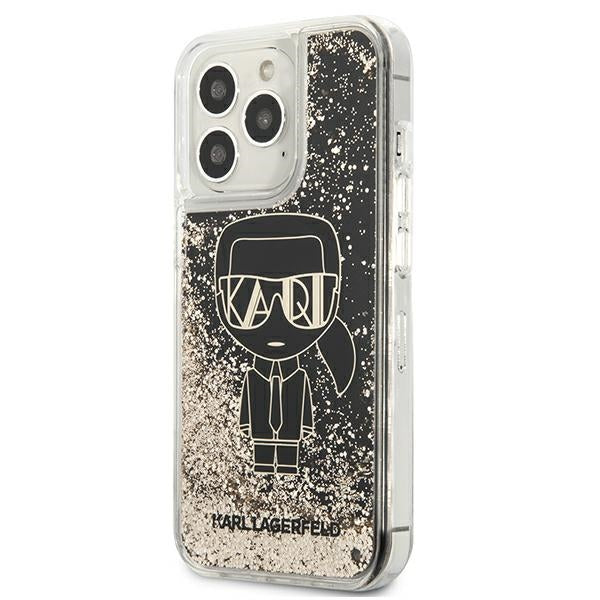 Karl Lagerfeld Liquid Glitter Gatsby Case for iPhone 13 Pro Max - Black