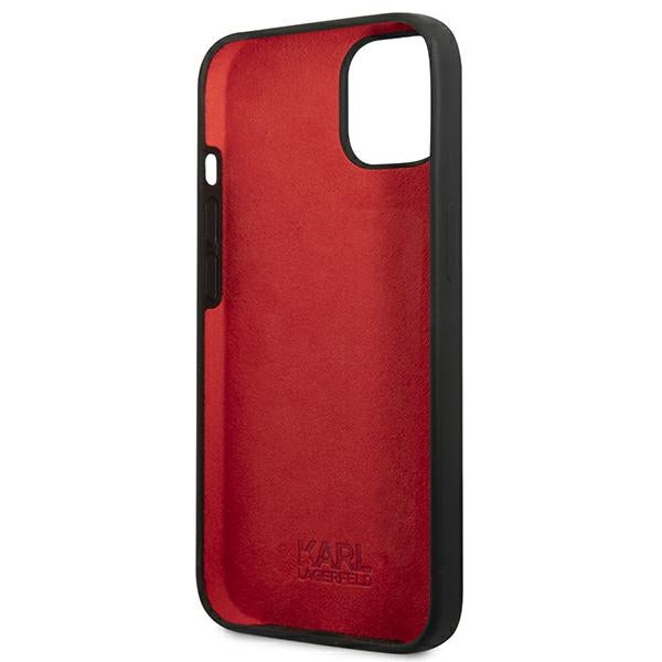 Karl Lagerfeld Silicone Plaque Case for iPhone 13 mini - Black