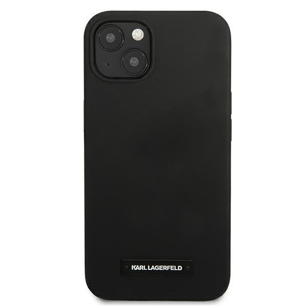 Karl Lagerfeld Silicone Plaque Case for iPhone 13 mini - Black