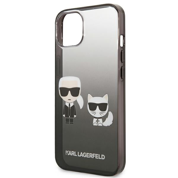 Karl Lagerfeld Gradient Ikonik Karl&amp;Choupette Case for iPhone 13 mini - Black