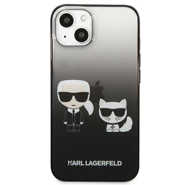 Karl Lagerfeld Gradient Ikonik Karl&amp;Choupette Case for iPhone 13 mini - Black