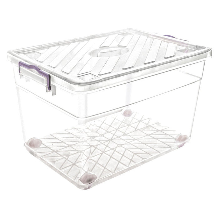 BOX WITH LID AND WHEELS 70L 61X41X36 CM KASTAMONU