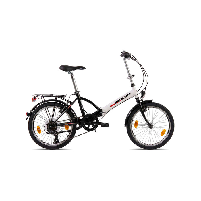 BIKE KCP FOLD WHITE 20" 101010 SPEEDS 6, STEEL FRAME