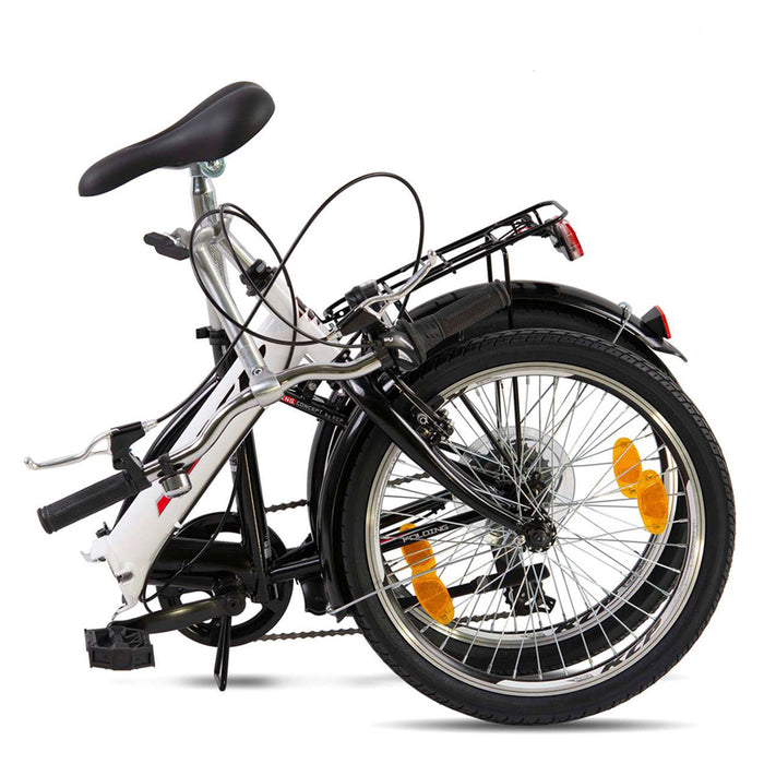 BIKE KCP FOLD WHITE 20" 101010 SPEEDS 6, STEEL FRAME