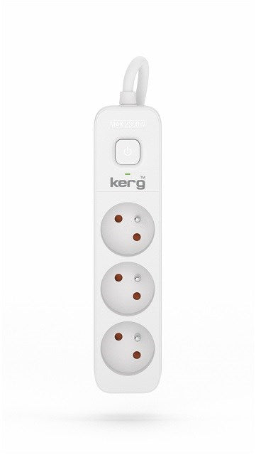 KERG power strip with switch 3 sockets 1.5m 10A - Power stripsLIP-LIS<<<Slats and extension cordsLIP<<<ActionPL