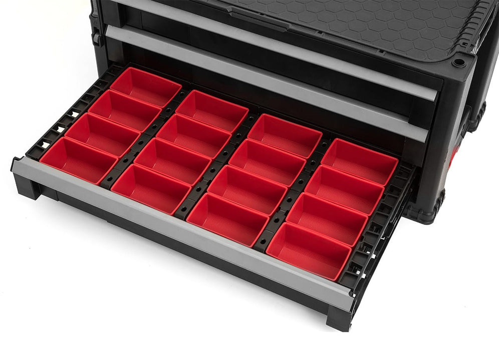Keter Tool Rack on wheels 6 drawers Black