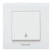 KEY BUTTON WHITE KARRE + PANASONIC - Ключове и контакти<<<Електроматериали<<<Praktiker&&&Ключове и