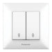 KEY DEVIATOR DOUBLE WHITE PANASONIC Arkedia Slim - Ключове и контакти<<<Електроматериали<<<Praktiker&&&Ключове и