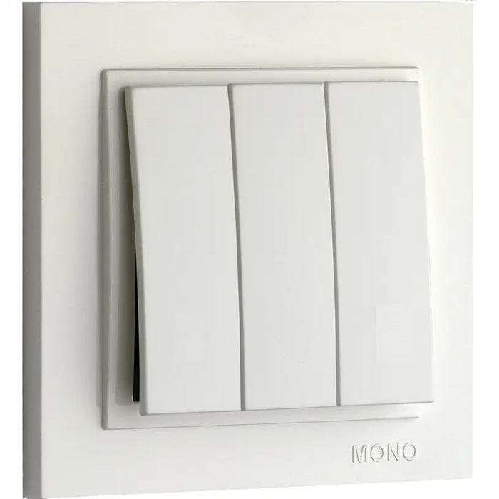KEY TRIPLE WHITE MONO DESPINA - Ключове и контакти<<<Електроматериали<<<Praktiker&&&Ключове и