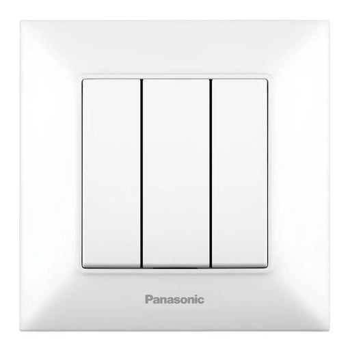KEY TRIPLE WHITE PANASONIC Arkedia Slim - Ключове и контакти<<<Електроматериали<<<Praktiker&&&Ключове и
