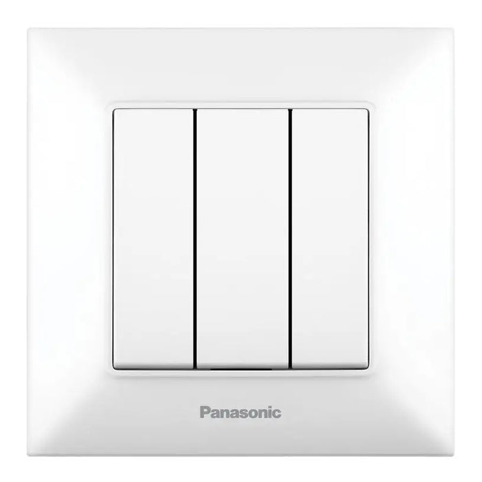 KEY TRIPLE WHITE PANASONIC Arkedia Slim - Ключове и контакти<<<Електроматериали<<<Praktiker&&&Ключове и