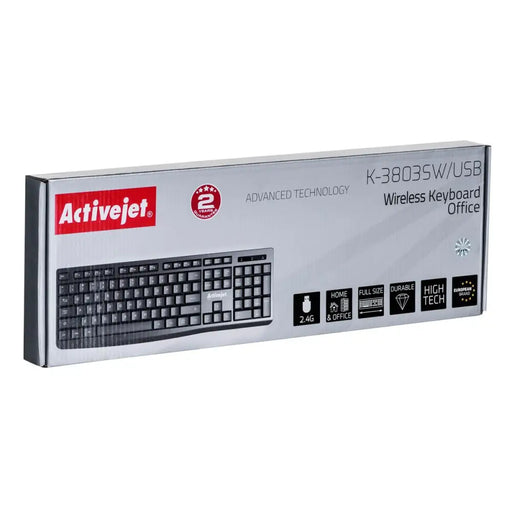 Keyboard Activejet K-3803SW Black QWERTY - Клавиатури<<<Електроника Периферни и резервни части<<<Компютри|