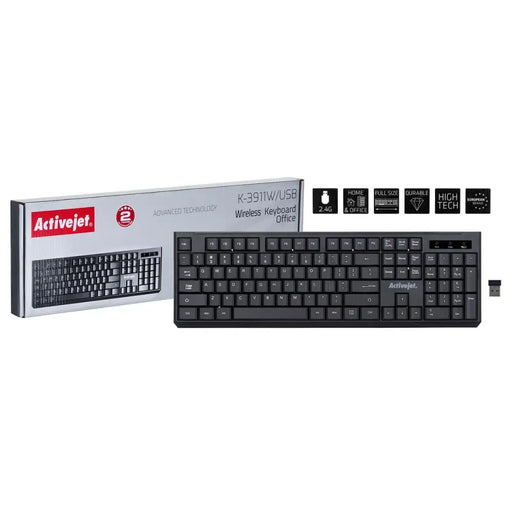 Keyboard Activejet K-3911W Black QWERTY - Клавиатури<<<Електроника Периферни и резервни части<<<Компютри|