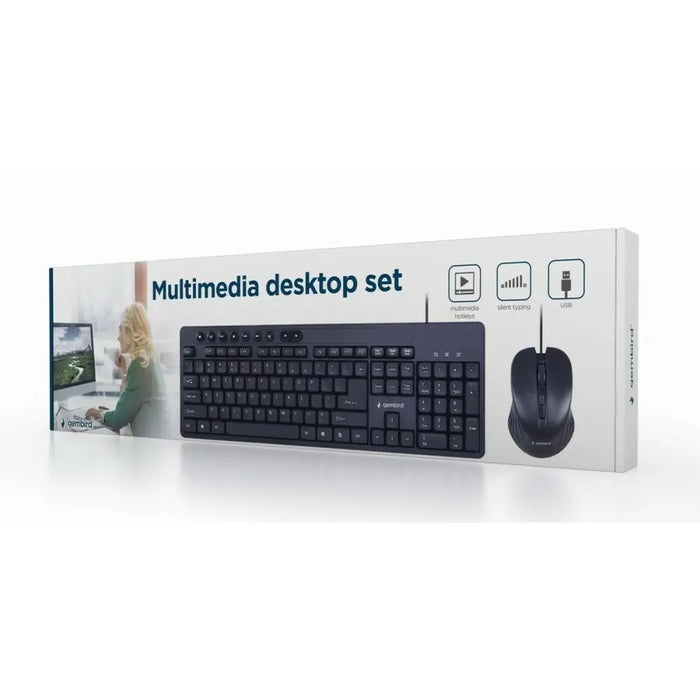 Keyboard and Mouse GEMBIRD KBS-UM-04 Black Monochrome QWERTY Qwerty US - Клавиатури<<<Електроника Периферни и резервни