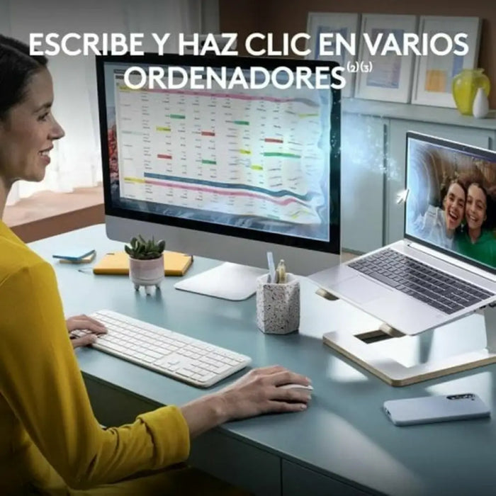 Keyboard and Mouse Logitech 920-012596 White Spanish QWERTY - Електроника Периферни и резервни части<<<Компютри|