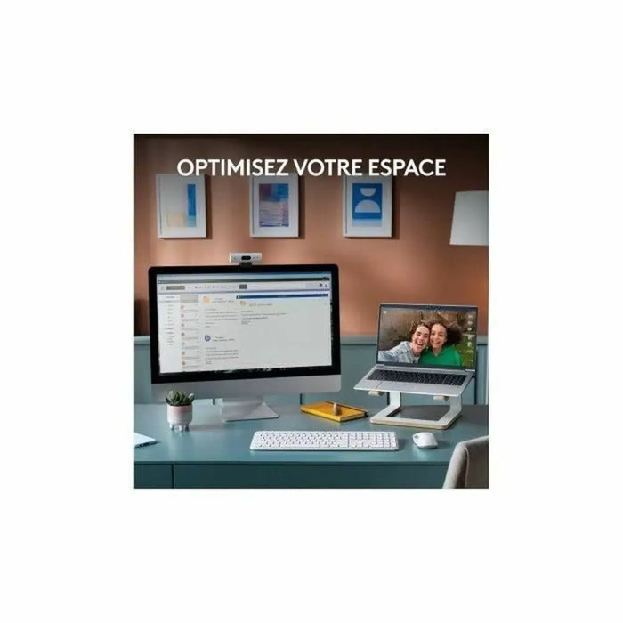 Keyboard and Mouse Logitech White French Azerty French - Електроника Периферни и резервни части<<<Компютри|