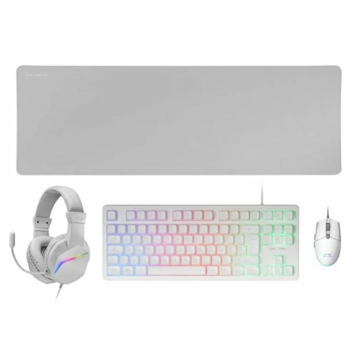 Keyboard and Mouse Mars Gaming MCPRGB3WES White - Електроника Периферни и резервни части<<<Компютри|