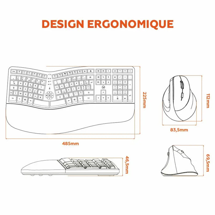 Keyboard and Mouse Mobility Lab Ergo C30W Black - Електроника Периферни и резервни части<<<Компютри|