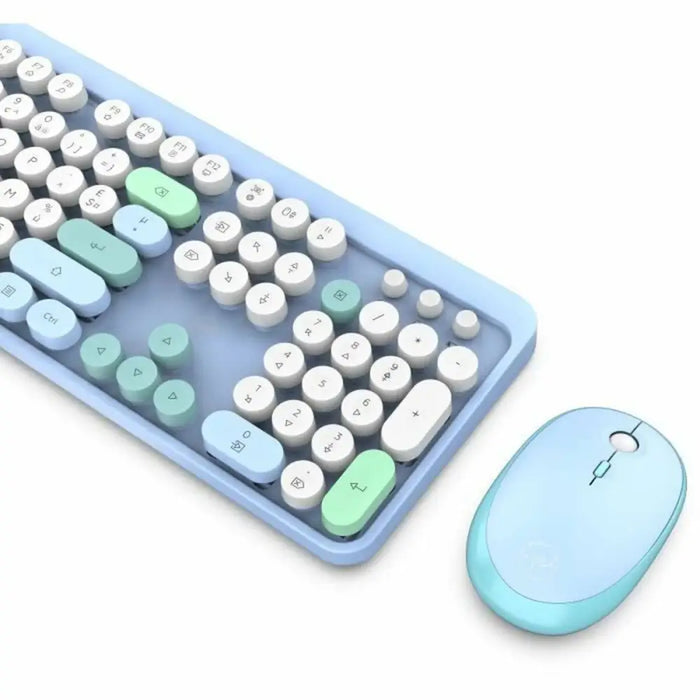Keyboard and Mouse Mobility Lab Pure Color Blue Azerty French - Електроника Периферни и резервни части<<<Компютри|