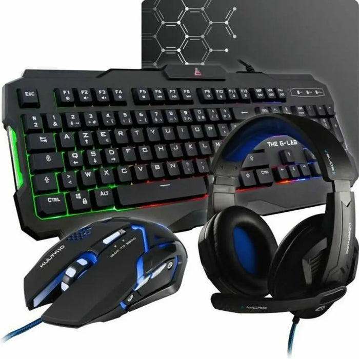 Keyboard and Mouse The G-Lab Combo Argon AZERTY Black French AZERTY - Електроника Периферни и резервни