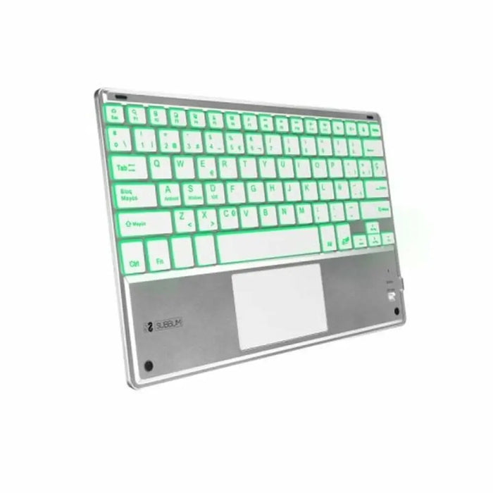 Keyboard and Touchpad Subblim SUB-KBT-SMBT50 Silver Spanish Qwerty QWERTY - Електроника Периферни и резервни