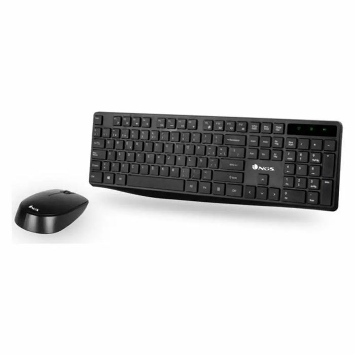 Keyboard and Wireless Mouse NGS NGSWIRELESSSETALLUREKIT Black - Електроника Периферни и резервни части<<<Компютри|