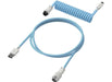 Keyboard cable HyperX Coiled Cable USB-C Light Blue-White - Геймърски аксесоари<<<Геймърска периферия<<<ValiAPI