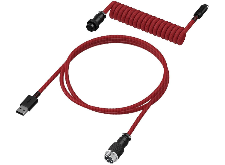 Keyboard cable HyperX Coiled Cable USB-C Red-Black - Геймърски аксесоари<<<Геймърска периферия<<<ValiAPI