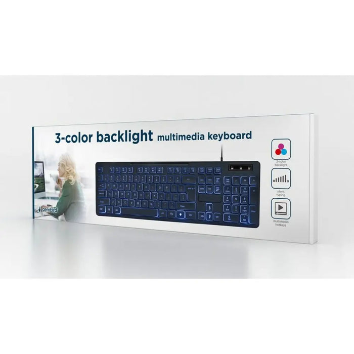 Keyboard GEMBIRD KB-UML3-02 Black English EEUU QWERTY - Клавиатури<<<Електроника Периферни и резервни части<<<Компютри|