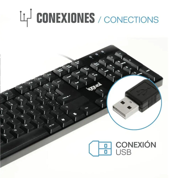 Keyboard iggual CK-FRAMELESS-105T Black - Електроника Периферни и резервни части<<<Компютри|