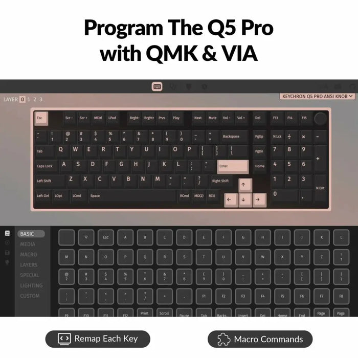 Keyboard Keychron Black - Клавиатури<<<Електроника Периферни и резервни части<<<Компютри| Електроника<<<BigBuy