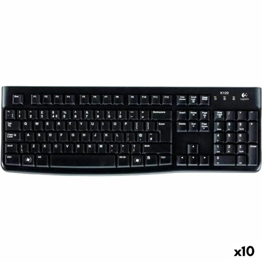 Keyboard Logitech K120 Black Spanish Qwerty (10 Units) - Клавиатури<<<Електроника Периферни и резервни