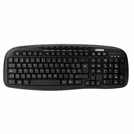 Keyboard Nilox NXKBE000001 Black Spanish Qwerty QWERTY - Електроника Периферни и резервни части<<<Компютри|