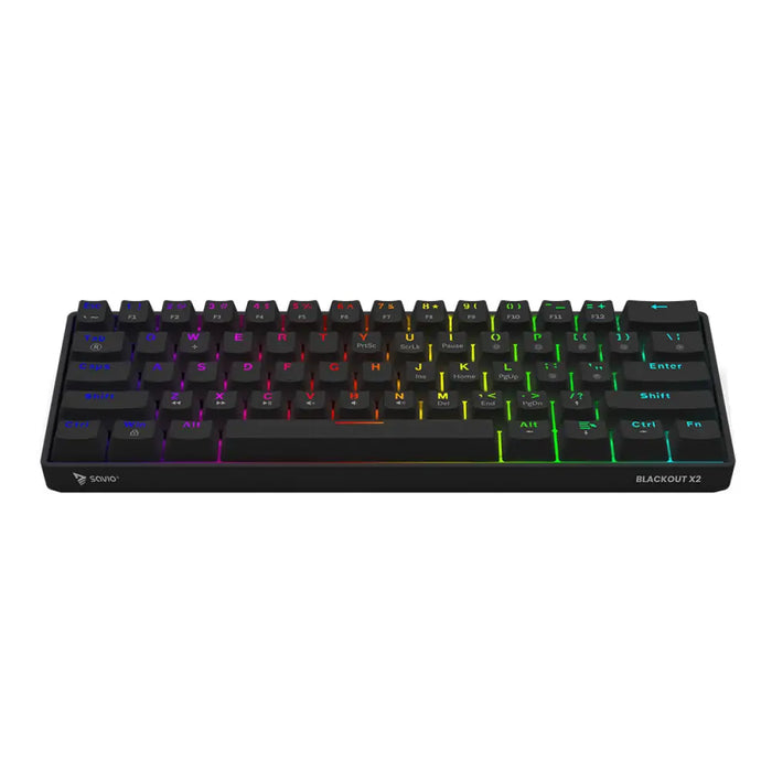 Keyboard Savio BLACKOUT X2 PEACH Black Qwerty US - Клавиатури<<<Електроника Периферни и резервни части<<<Компютри|