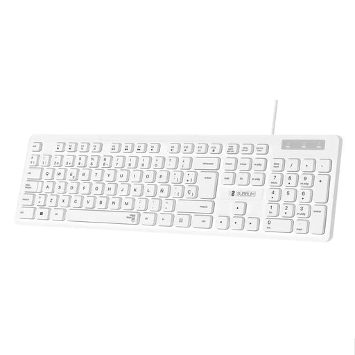 Keyboard Subblim SUBKBC0SSK51 White Spanish Qwerty - Електроника Периферни и резервни части<<<Компютри|