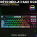 Keyboard The G-Lab KEYZ CAESIUM Black Grey Azerty French - Електроника Периферни и резервни части<<<Компютри|