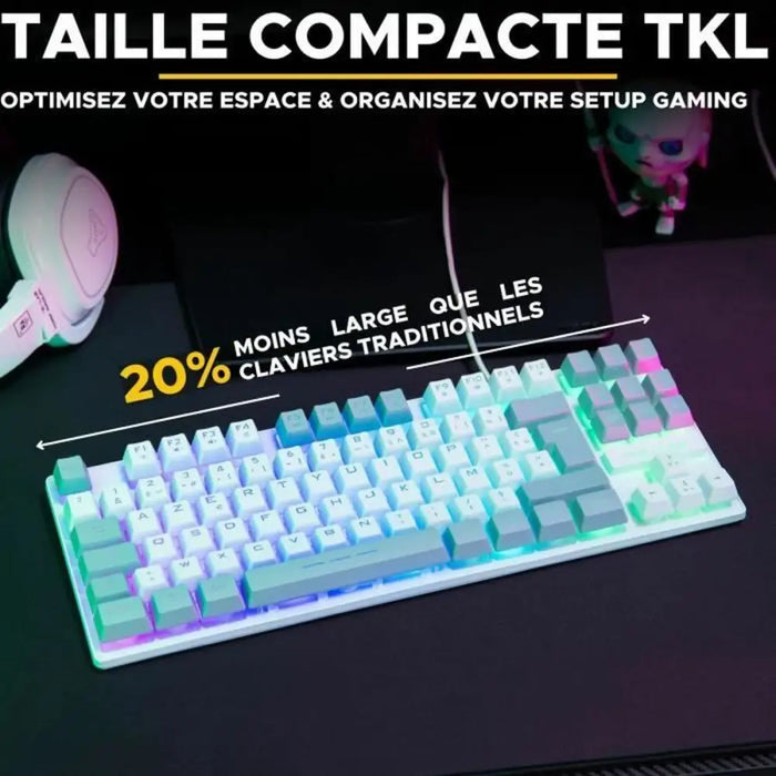Keyboard The G-Lab KEYZ CAESIUM Grey Azerty French - Електроника Периферни и резервни части<<<Компютри|