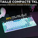 Keyboard The G-Lab KEYZ CAESIUM Grey Azerty French - Електроника Периферни и резервни части<<<Компютри|