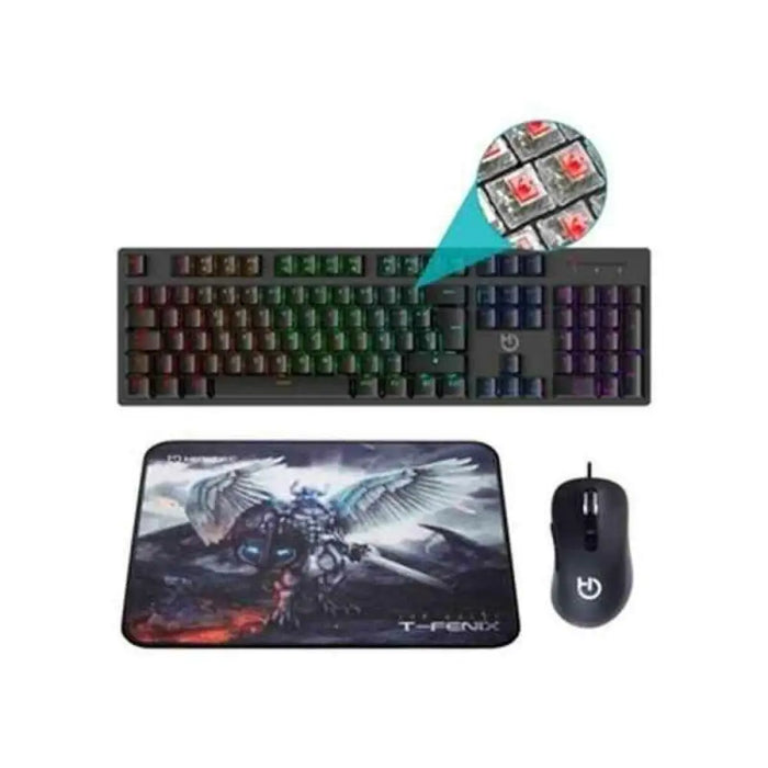 Keyboard with Gaming Mouse Hiditec PAC010026 - Електроника Периферни и резервни части<<<Компютри|