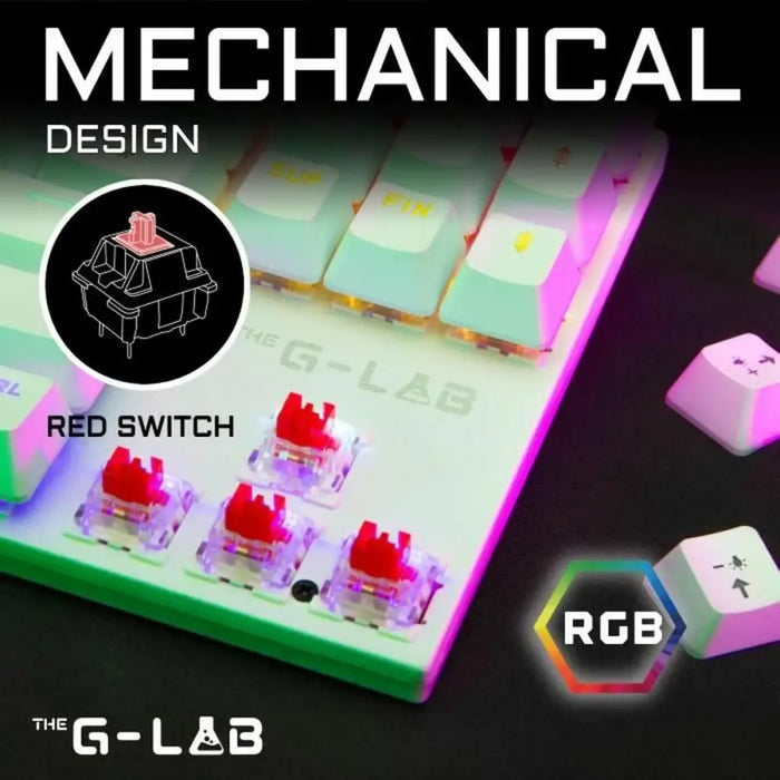 Keyboard with Gaming Mouse The G-Lab MERCURY W White - Електроника Периферни и резервни части<<<Компютри|