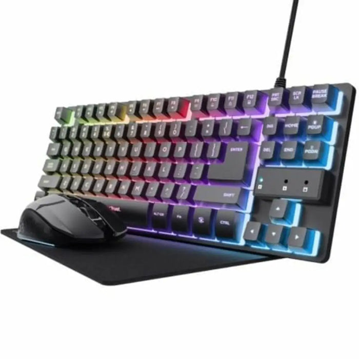Keyboard with Gaming Mouse Trust 25227 Spanish Qwerty - Компютър Игри<<<Компютри| Електроника<<<BigBuy&&&Гейминг Мишка