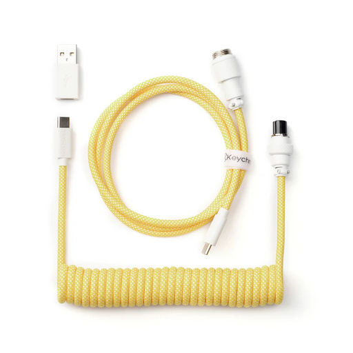 Keychron Coiled Aviator Yellow Keyboard Cable - Геймърски аксесоари<<<Геймърска периферия<<<ValiAPI