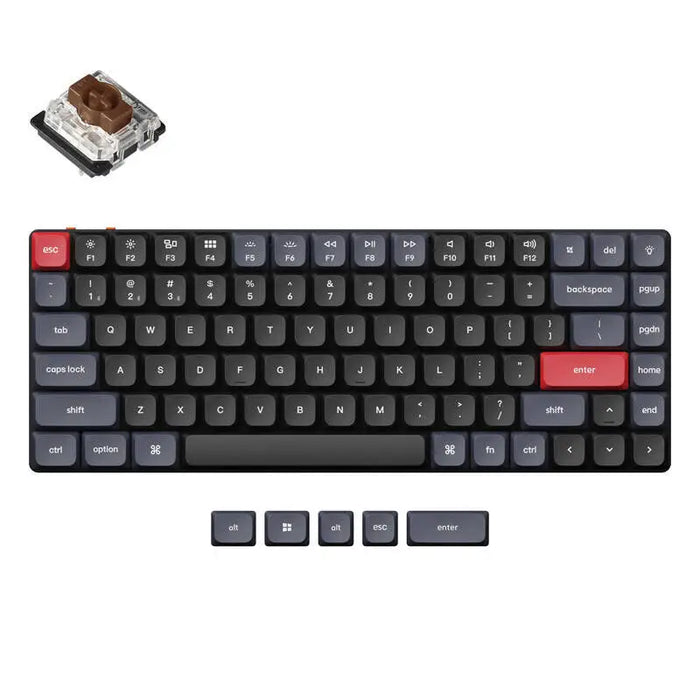 Keychron K3 Pro Brown Switch Wireless Low Profile Mechanical Keyboard (Black) [K3P-A3].
