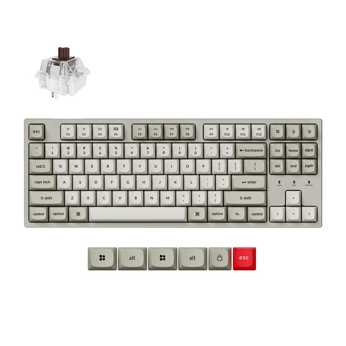 Gaming Mechanical Keyboard Keychron C1 Pro 8K QMK - Super Brown Switch