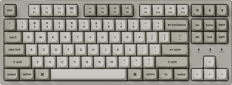 Gaming Mechanical Keyboard Keychron C1 Pro 8K QMK - Super Brown Switch