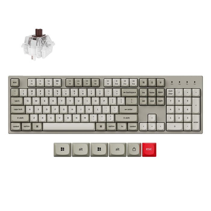 Gaming Mechanical Keyboard Keychron C2 Pro 8K QMK - Super Brown Switch, Full Size