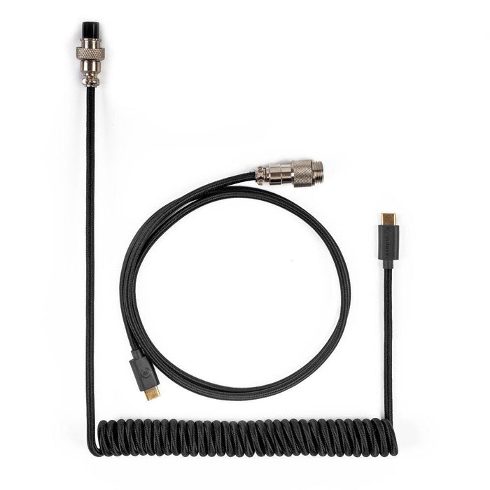 Keyboard cable Keychron Coiled Aviator Custom USB Cable, USB-C - USB-C, Black