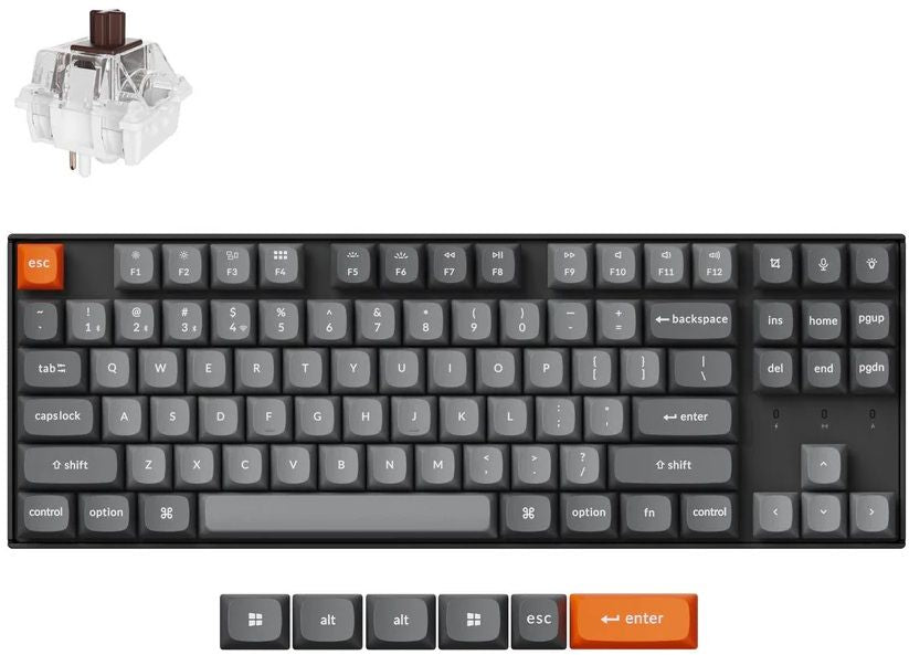 Mechanical keyboard Keychron K8 Max QMK/VIA TKL - Keychron Super Brown Switch, RGB Backlight